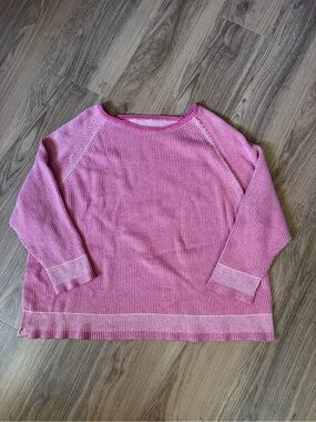 Poetry Pink Ribbed Scoop Neck Sweater